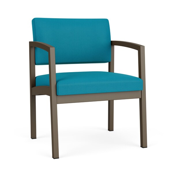 Lesro Lenox Steel Wide Guest Chair Metal Frame, Bronze, OH Waterfall Upholstery LS1201 - main